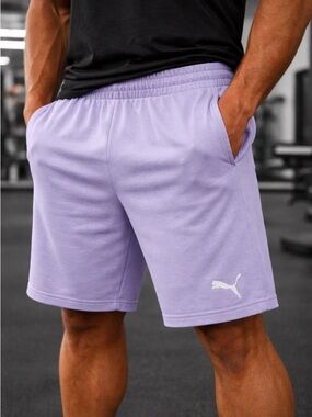 PUMA Lavender Athletic Shorts XXL Stretch Training Gym Shorts Pockets